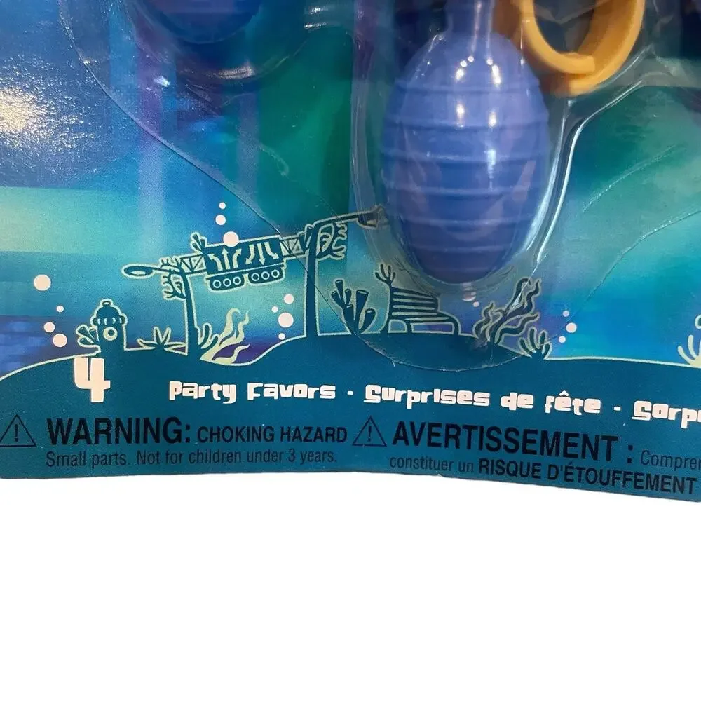NEW VTG Lot Of 3 Dreamworks Shark Tale Party Favors RINGS Water Squirters 2004